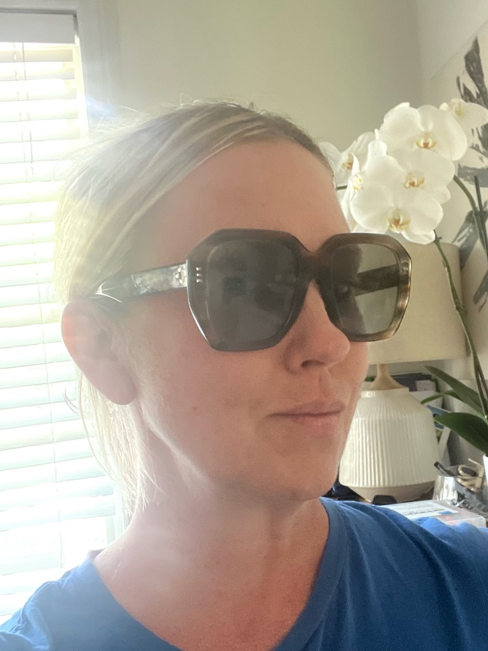 Celine Women's Fashion Oversized Square Sunglasses - Brown